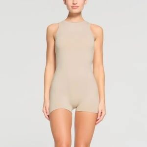 SKIMS Raw Edge Onesie In Stone